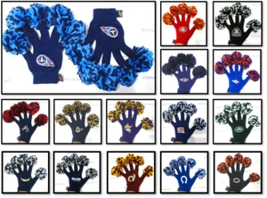 Guantes Wincraft para mujer NFL Spirit Fingerz Pom Pom tejido por equipo - Imagen 1 de 35