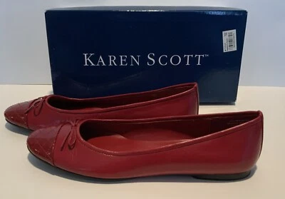 Karen Scott Red Flats Women's  Size 9M  EUC - Image 1 of 4