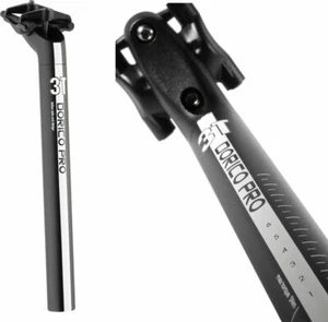 3T Dorico Pro Seatpost 31.6 x 280mm Alloy BLACK Road Race MTB Cross - Picture 1 of 1