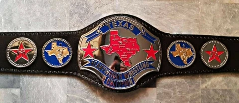 Black WWE Texas Heavyweight Champion Brass Metal Plate Belt World Fast Shipping Cover
