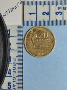 FRANCE 20 FRANCS 1950,(B) G.GUIRAUD SCARCE (4 PLUMES) - Picture 1 of 4