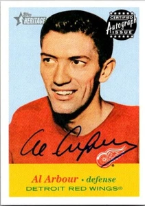 2001-02 Topps Heritage AL ARBOUR Detroit Red Wings AUTO Insert - Picture 1 of 2