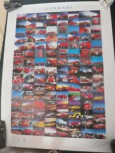 Ltd Ed Signed Günther Raupp FERRARI 10 Years Calendar Prints 1985-1994 Poster - Picture 1 of 9