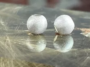 925 Sterling Silver 4mm Matte-Finished Round Bead 10pcs #5125-4 - Picture 1 of 1