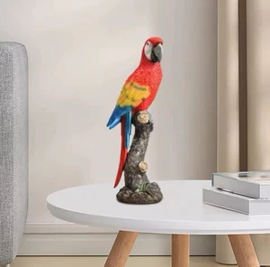 Parrot Statue Resin Crafts Cute Garden Statue for Porch Living Room Indoor - Picture 1 of 17