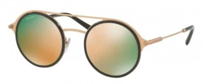 Gafas de sol Bvlgari BV 5042 20134Z marco dorado lentes espejadas $599 nuevas Italia 50 mm Foto 1 de 2