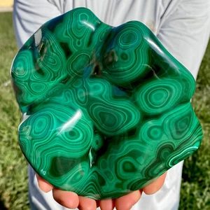 4.73LB Natural glossy Malachite transparent cluster rough mineral sample Gem - Picture 1 of 14