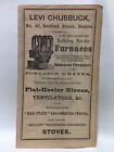 Levi Chubbuck Furnaces Dealer Ad 1872 Boston Coal Wood Stoves Grates Fireplaces