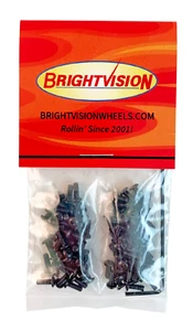 100 1/4" LENGTH Black 2-56 Hex-Drive Button Head Screws Rivets For Customs - Picture 1 of 2