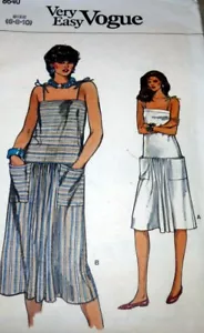 *BELLISSIMO ABITO VINTAGE ANNI '80 VOGUE motivo da cucire 6-8-10 - Foto 1 di 1