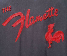 1950s "The Flamette" Swingster Bowling Shirt/Crowing Rooster/Vtg Chain Stitched