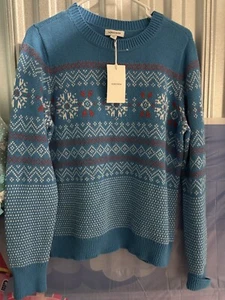 Nordstrom Matching Family Moments Fair Isle Sweater. NWT. Size M Marina Wool Mix - Picture 1 of 3