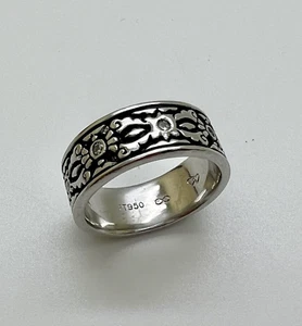 Anillo de banda de platino 950 joyas de Shamballa con diamantes, chambala de moda - Imagen 1 de 6