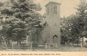Little Brown Church in the Vale, Charles City, Iowa Vintage PC - Picture 1 of 2