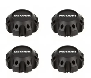 2168l179 (set of 4) METHOD RACE WHEELS Matte Black Wheel Center Cap - Picture 1 of 3