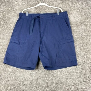 ZeroXposur Travel Series Cargo Shorts Men's 40 Navy Cargo Pocket Cotton Blend - Picture 1 of 9