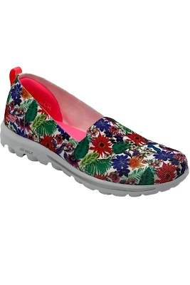 Skechers GOwalk Clásico Lavable Sin Cordones Primavera Safari Blanco Floral Foto 1 de 3
