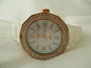 Oceanaut White & Rose Gold Toned Wristwatch w/ Adjustable Buckle Band - Picture 1 of 10