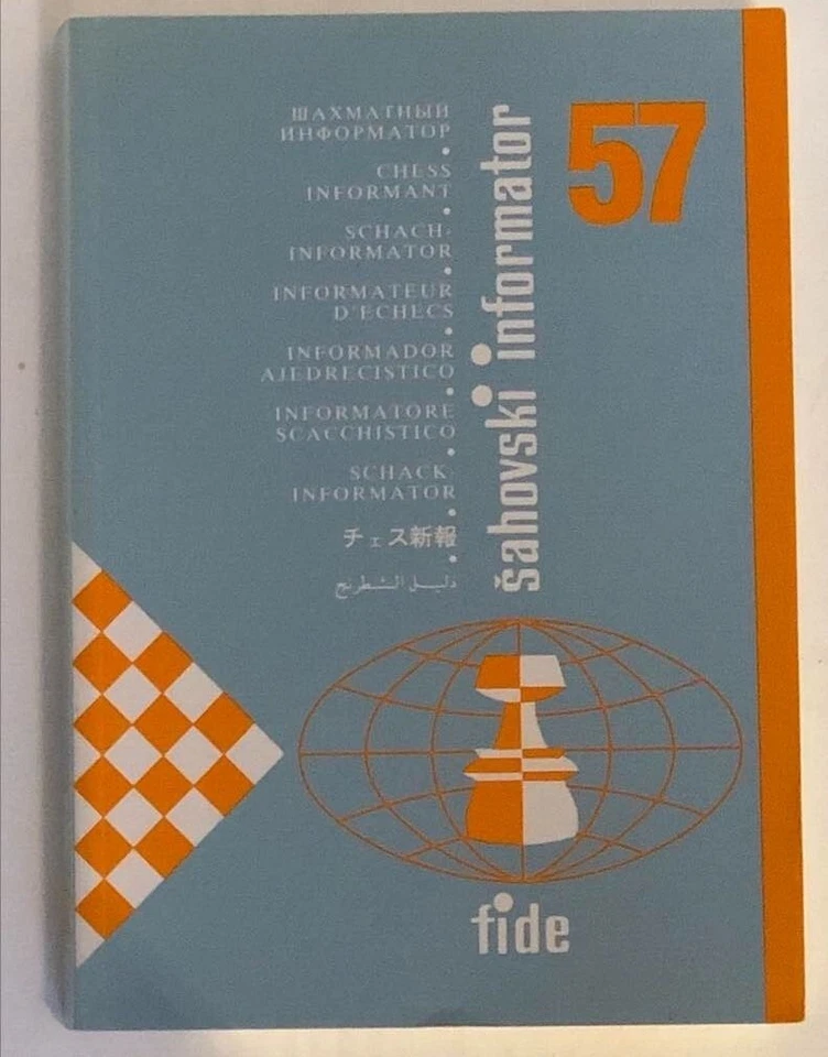 Fide Sahovski Informator Chess Informant #57 (1993) - Image 1 of 1