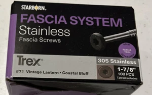 STARBORN Fascia System for TREX 1-7/8" 305 Stainless Screws #71 Vintage Lantern - Picture 1 of 2