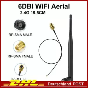 2x 19.5cm RP-SMA Antenne Router WiFi WLAN Antenne 9DB IPEX 2.4GHz 5GHz PC - Bild 1 von 8