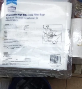 Paquete de 3 bolsas de filtro de vacío desechables para tienda de 4 galones, para paredes secas y polvo fino - Imagen 1 de 3