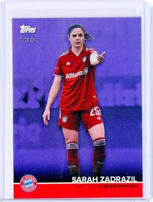 2021-22 Topps FC Bayern Munich Team Set Purple SARAH ZADRAZIL Parallel 54/70 - Image 1 of 2