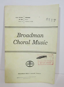 Choral Sheet Music For "Redeemed" SATB - Butler - Broadman Choral Music - Imagen 1 de 13