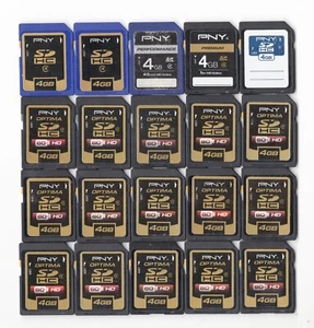 Lot 20x PNY 4GB SDHC Camera Memory Cards - Picture 1 of 1