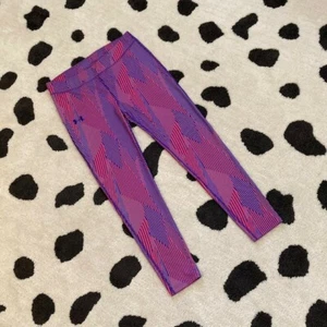 NEW Under Armour Stripe Print Red Blue Leggings Active Pants Youth Girls XL NWT - Picture 1 of 12