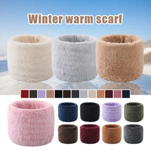 Unisex Invierno Sólido Cálido Anillo Bufanda Imitación Piel Conejo Diadema Cuello Bandana Plus - Imagen 1 de 25