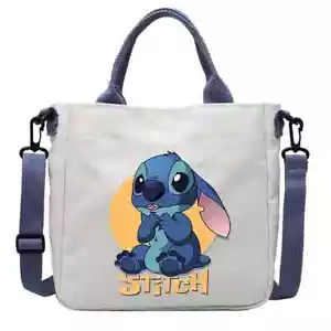 Stitch Disney Kinder Schultertasche abnehmbarer Riemen Handtasche Crossbody Canvas Bag - Bild 1 von 3
