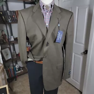 Austin Reed Men's Sport Coat Three Button 100s Wool Lycra Blend Brown 46L NEW - Picture 1 of 12