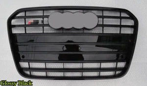 For Audi A6 S6 C7 2012-2015 S6 Style Radiator Front Bumper Grille Glossy Black - Picture 1 of 3