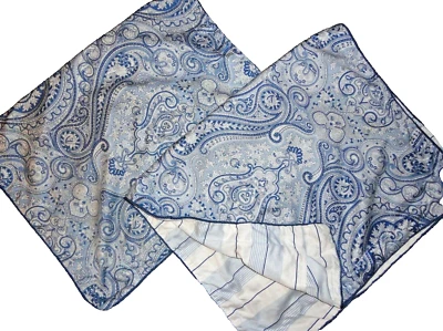 RALPH LAUREN CHAPS BRENTWOOD AZUL PAISLEY SATÉN (2) FUNDAS ALMOHADA KING 20 X 36 Foto 1 de 4