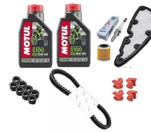 TAGLIANDO BEVERLY 350 ORIGINALE PIAGGIO CINGHIA CANDELA RULLI FILTRI OLIO MOTUL - Imagen 1 de 1