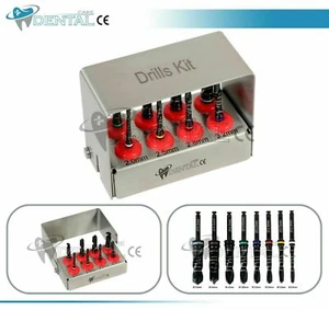8pcs Dental Surgery Implant Drills Black Titanium Coated Hardened longer life CE - Picture 1 of 4