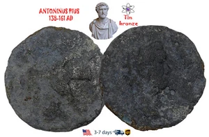 Ancient Roman Empire Coin Tin bronze Denarius ANTONINUS PIUS 138-161 AD #30581 - Picture 1 of 3