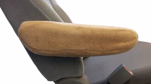 Auto Armrest Covers For Cars, Trucks, Vans & SUVs USA Made Pair of Large TAN - Picture 1 of 3