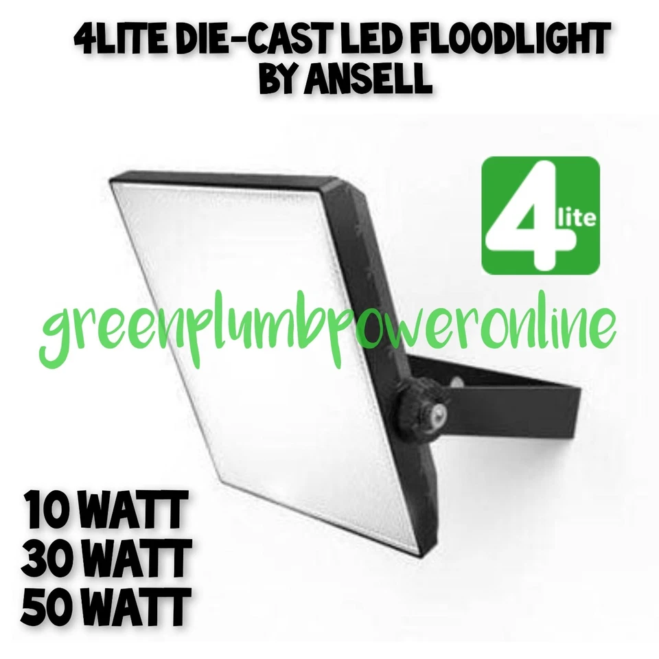 4Lite By Ansell 50 Watt 30 Watt 20 Watt 10 Watt  Diecast 4k Floodlight - Image 1 of 1