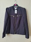  Ladies H&M Black And Beige Blazer/Jacket Size 10uk Express Shipping 