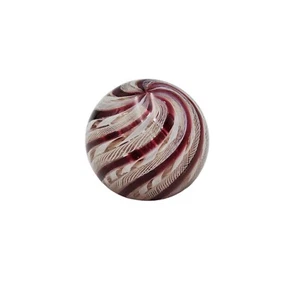 VTG Murano Fratelli Toso Zanfirico Latticino 3.25" Red White Swirl Paperweight - Picture 1 of 8