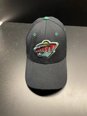 Boné chapéu preto adulto CCM Minnesota Wild NHL hóquei ajuste único - Imagem 1 de 4