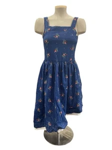 Target Disney Beauty & the Beast Movie Girl's Belle Floral Dress Navy 14/16 - Picture 1 of 6