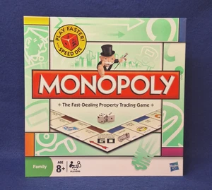 Hasbro Monopoly Board Game with Play Faster Speed Die Complete Set NEW & SEALED - Picture 1 of 22
