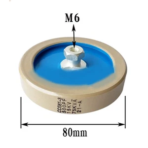 For CCG81-3 500PF 15KV-75KVA High Frequency High Voltage Ceramic Capacitor - Foto 1 di 1