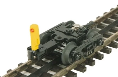 MTH 20-89010 Die-Cast Roller Bearing Truck w/ Yellow End-of-Train Device ETD - Imagem 1 de 2