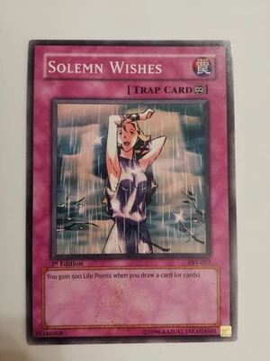 YuGiOh! Solemn Wishes PSV-055 First Edition - Image 1 of 2