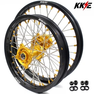KKE 19/16 Wheels fit Suzuki RM80 RM85 1993-2025 Yamaha YZ80 YZ85 Rims Gold Nuts - Picture 1 of 12
