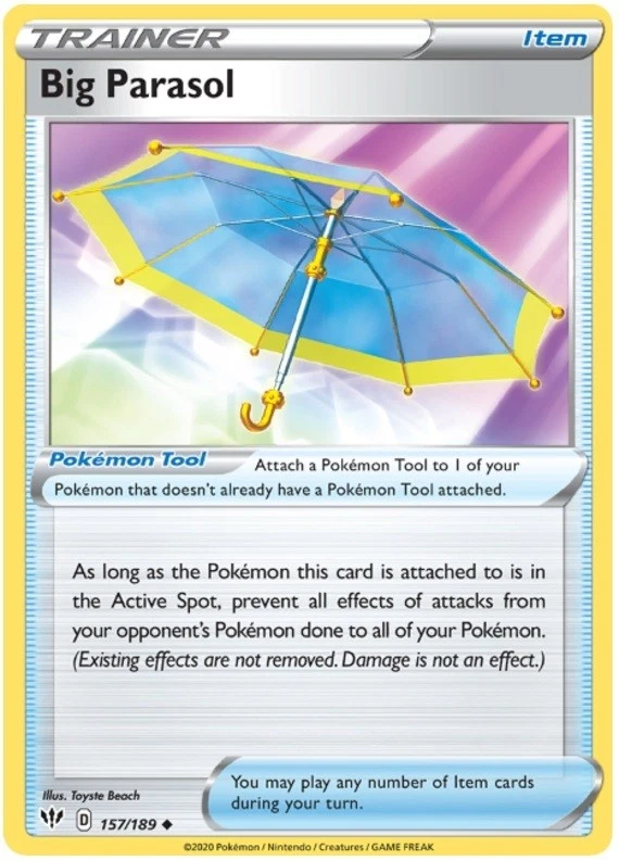 4x NM-Mint Big Parasol - 157/189 - Uncommon Pokemon Darkness Ablaze - Image 1 of 1